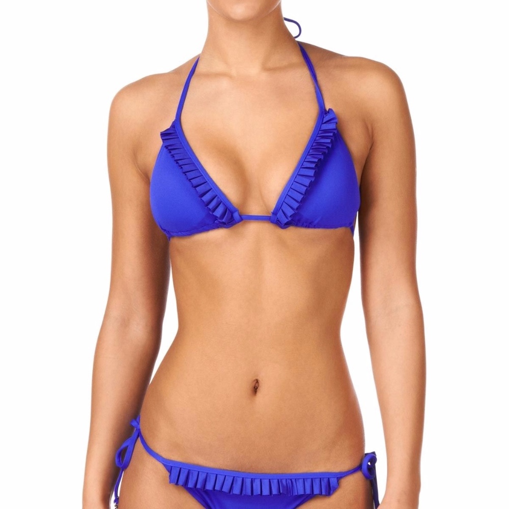 SEAFOLLY Goddess Triangle Bikini Top Lapis Blue